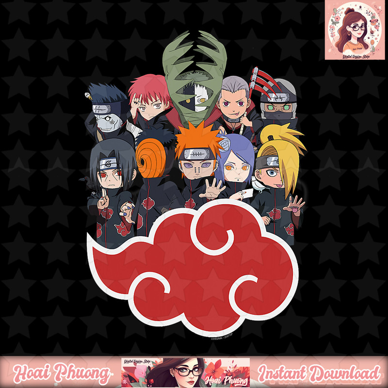 Naruto Shippuden Akatsuki Group SD png, digital download, instant .jpg