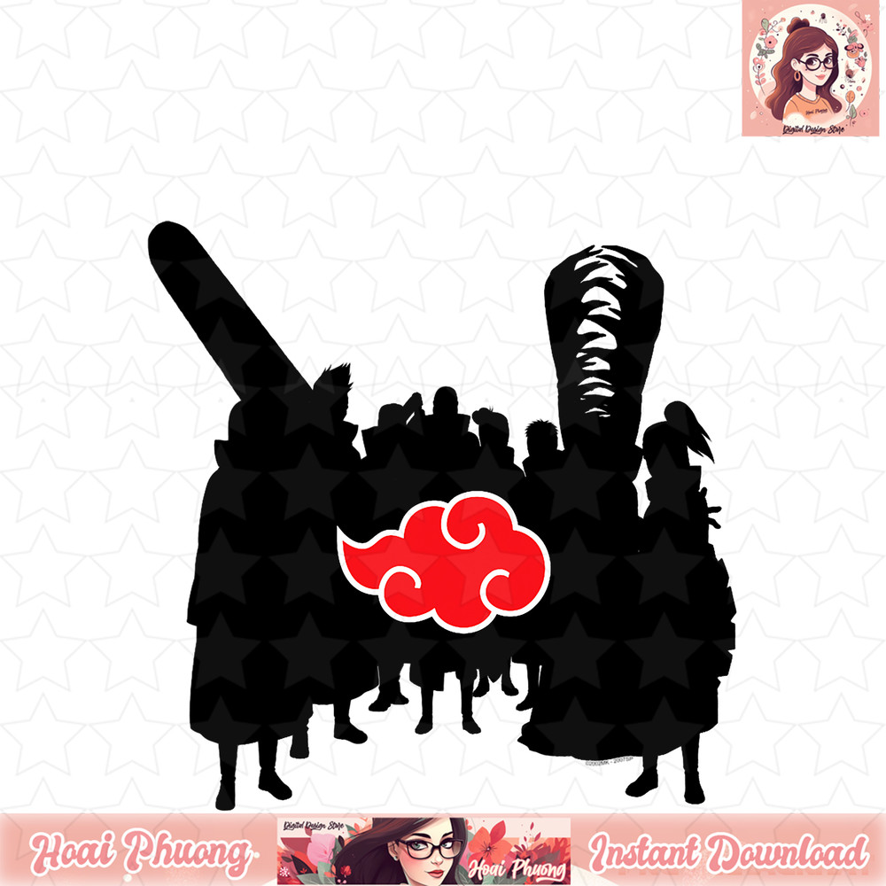 Naruto Shippuden Akatsuki Silhouettes png, digital download, instant .jpg