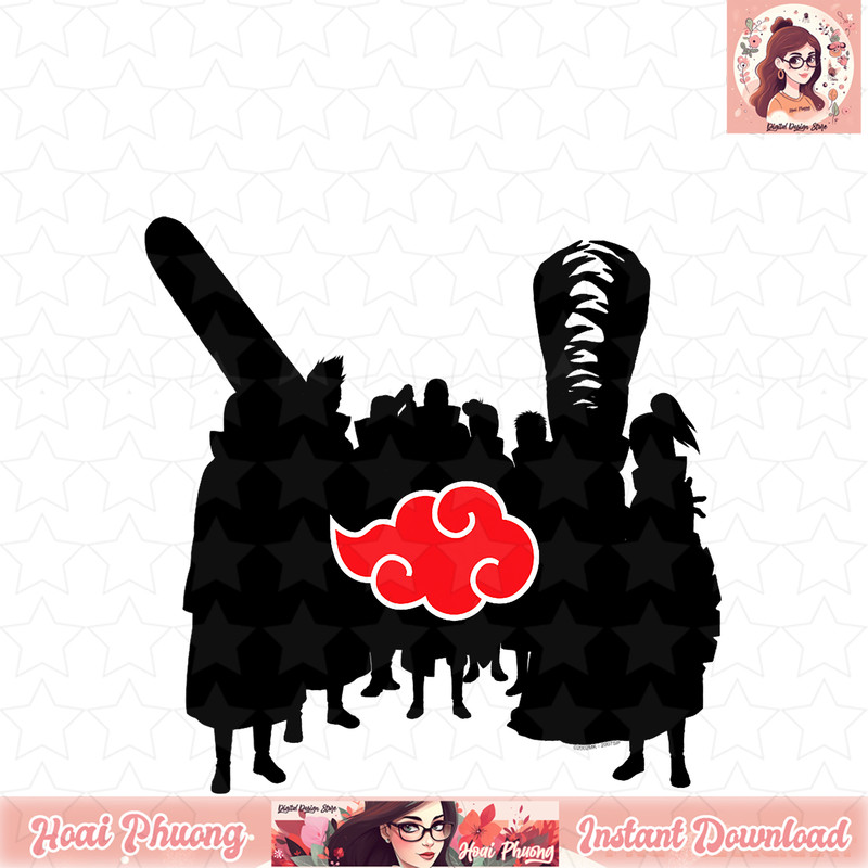 Naruto Shippuden Akatsuki Silhouettes png, digital download, instant .jpg