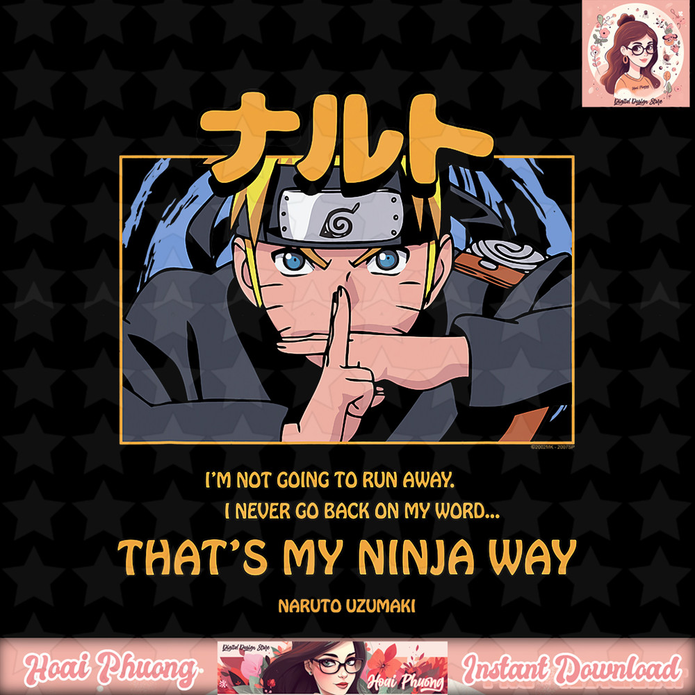Naruto Shippuden Closed Caption Ninja Way png, digital download, instant .jpg