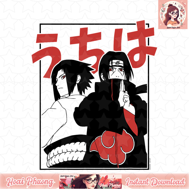 Naruto Shippuden Itachi _ Sasuke Frame png, digital download, instant .jpg