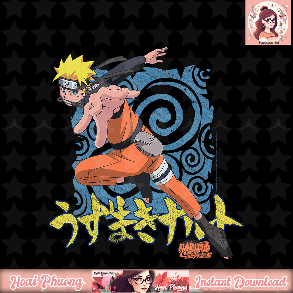 Naruto Shippuden Naruto Jumping With Dagger png, digital download, instant .jpg