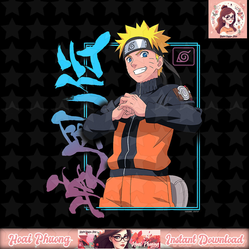 Naruto Shippuden Naruto Kanji Frame png, digital download, instant .jpg