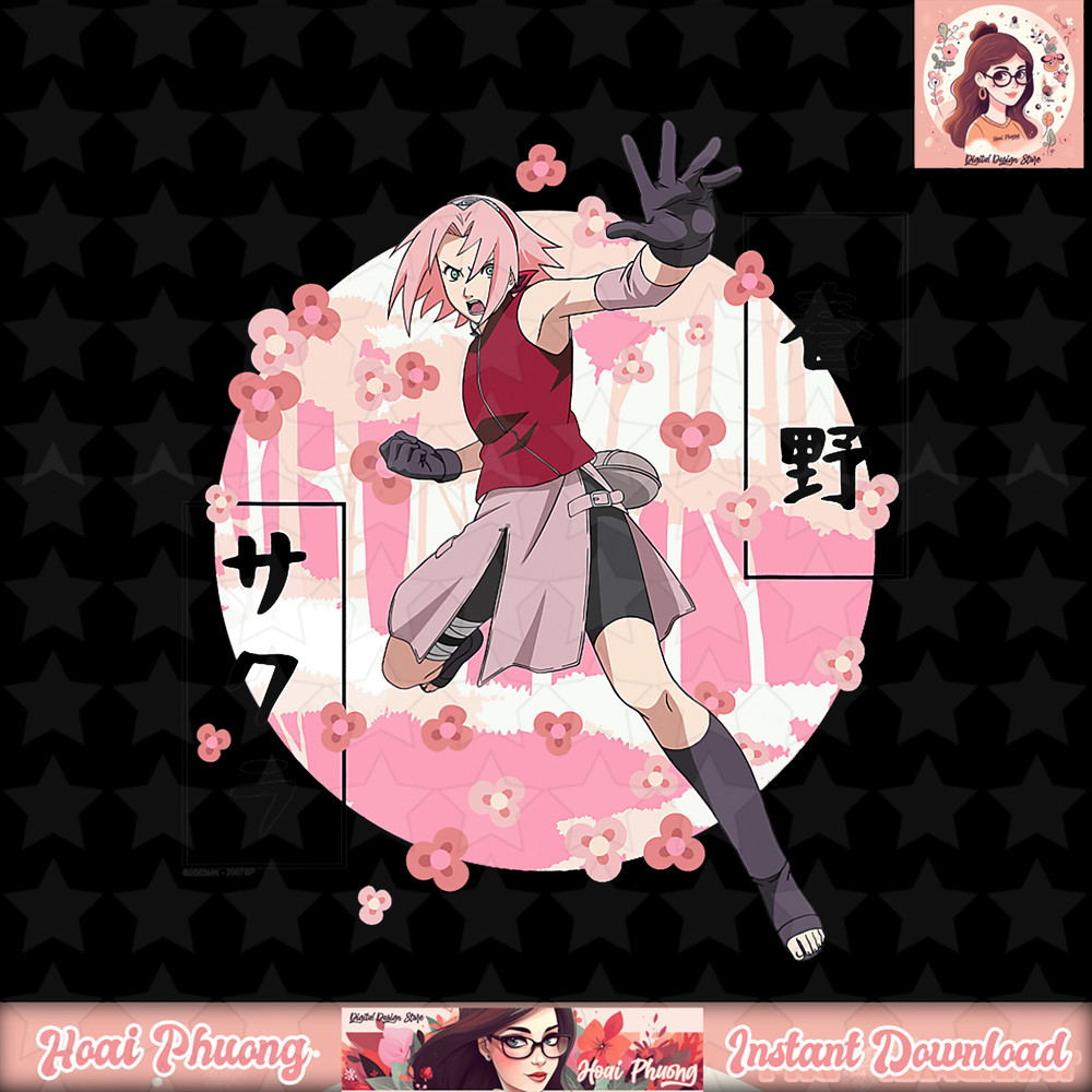Naruto Shippuden Sakura Blossoms png, digital download, instant .jpg