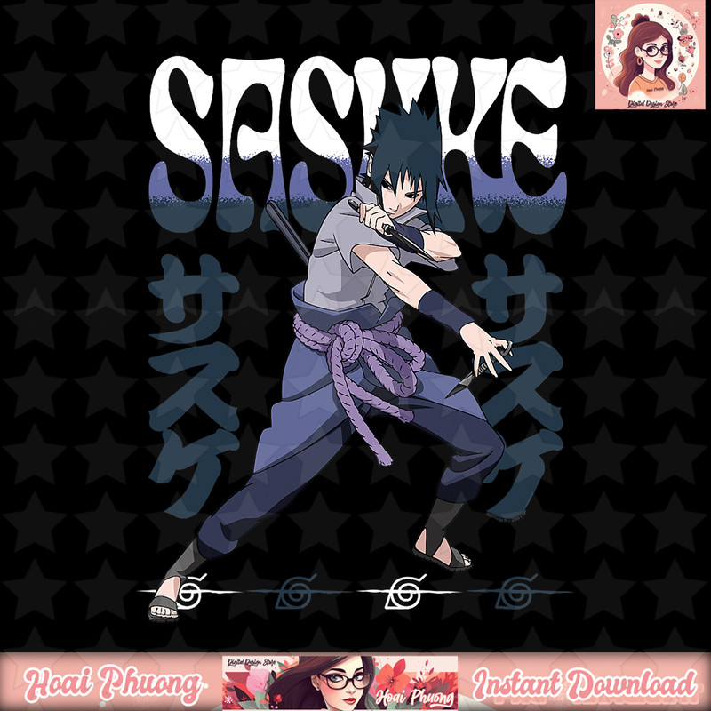 Naruto Shippuden Sasuke Leaning png, digital download, instant .jpg