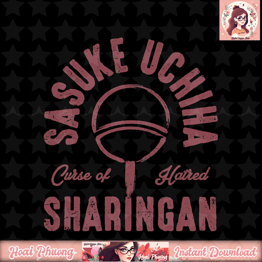 Naruto Shippuden Sasuke Uchiha Sharingan Curse of Hatred png, digital download, instant .jpg