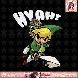 nintendo legend of zelda link hyah poster png, digital download, instant
