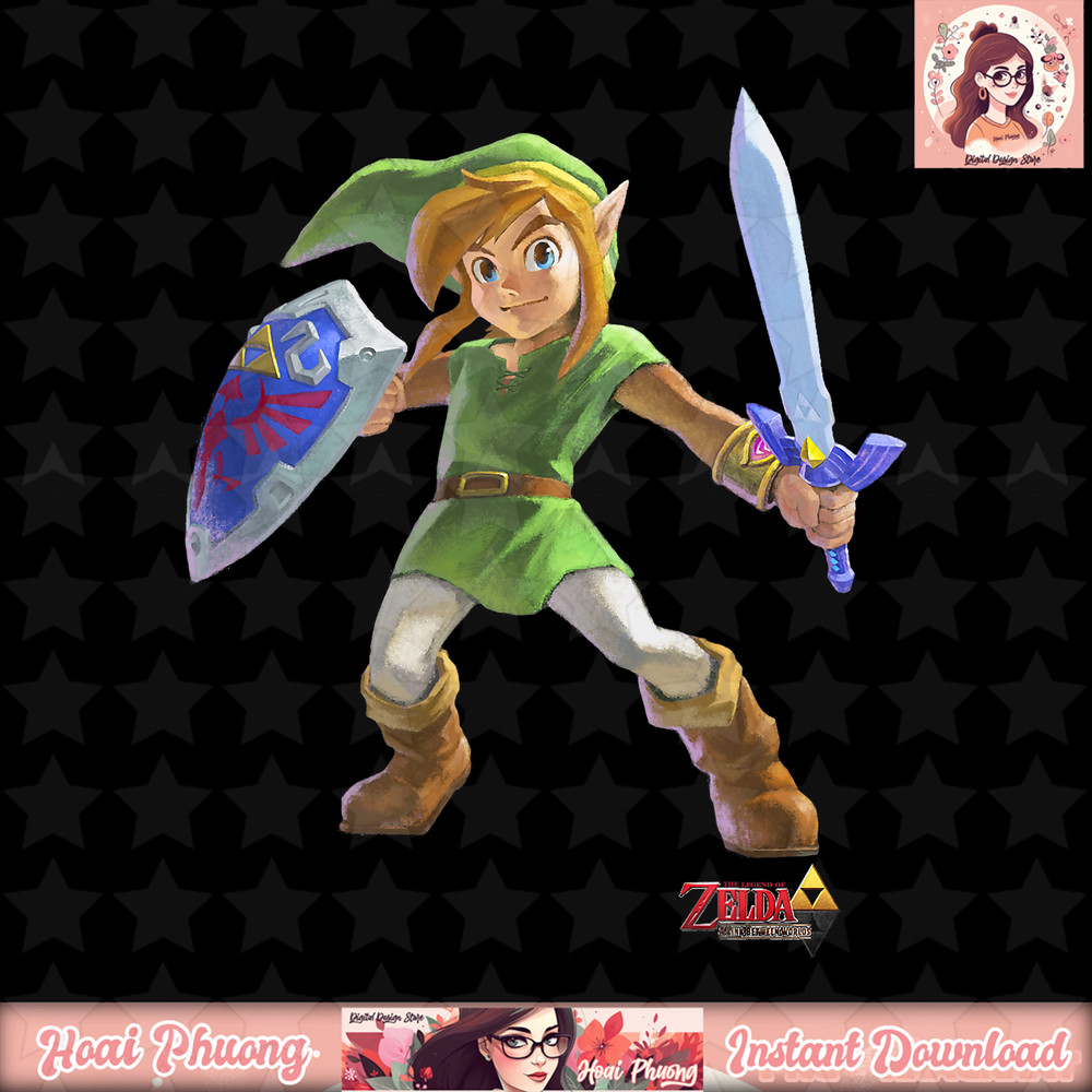 Nintendo Zelda A Link Between Worlds Painted Graphic png, digital download, instant png, digital download, instant .jpg