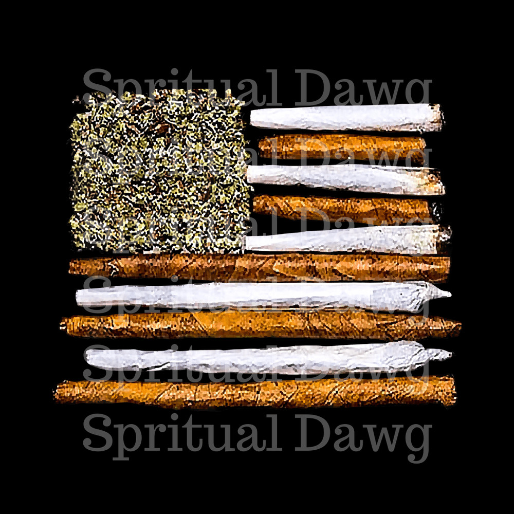 Cannabis Joint Flag American Weed Marijuana 420 Png Digital Download 0