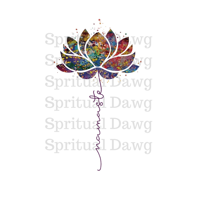 Lotus Flower Namaste Png Yoga Meditation Spiritual Png Digital Download 0