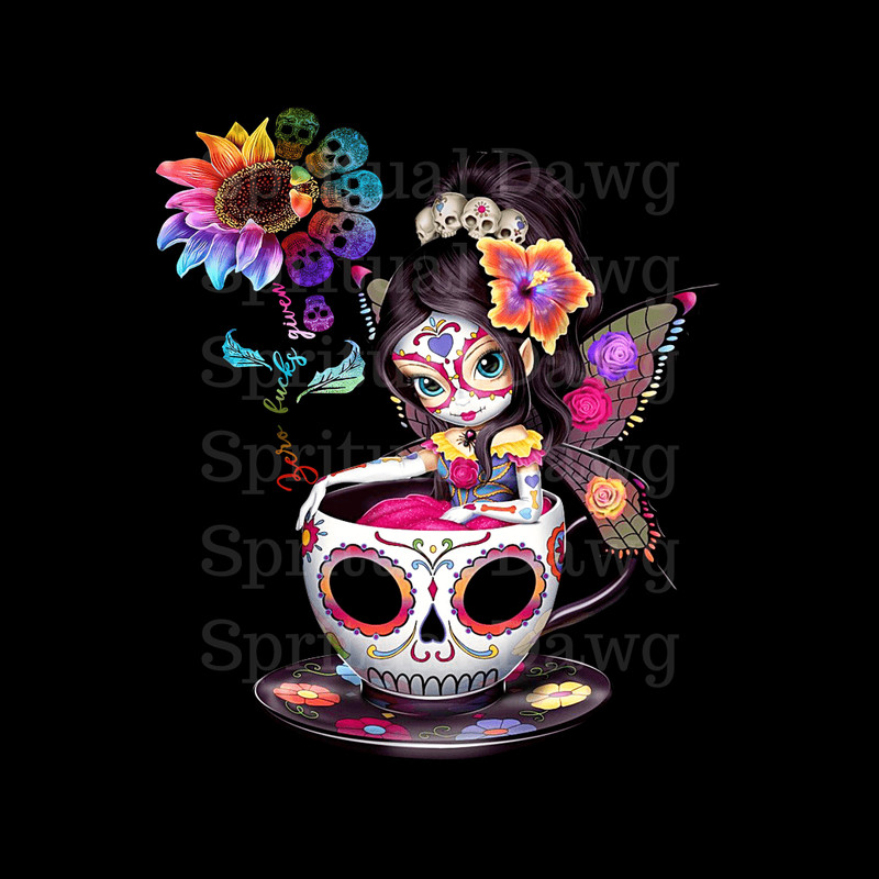 Zero Fucks Given Png Sugar Skull Png Digital Download 0