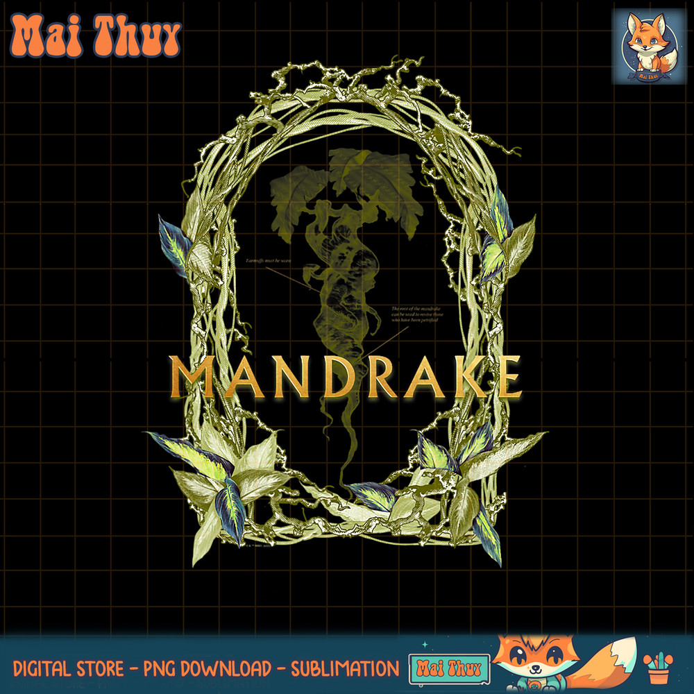 Harry Potter Deathly Hallows 2 Mandrake Floral Crest PNG Download.jpg