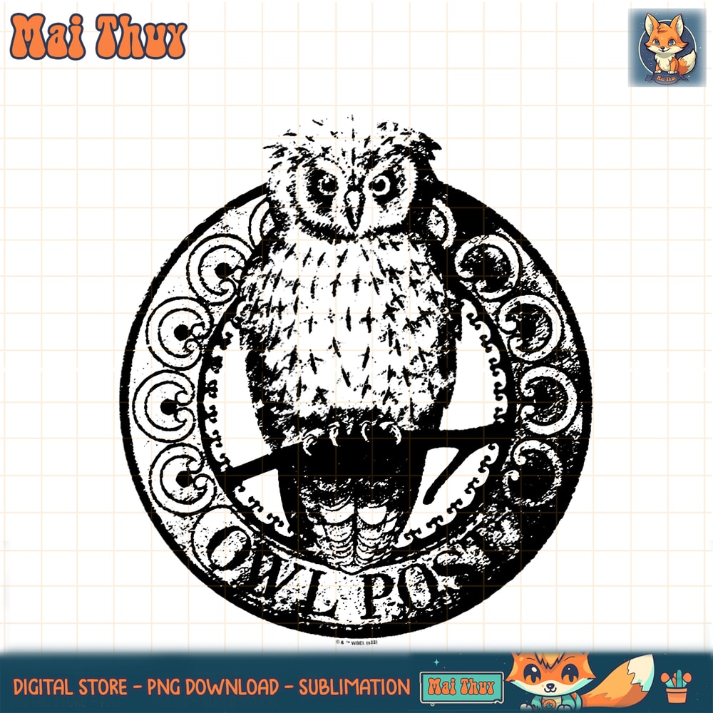 Harry Potter Deathly Hallows 2 Owl Post Crest PNG Download.jpg