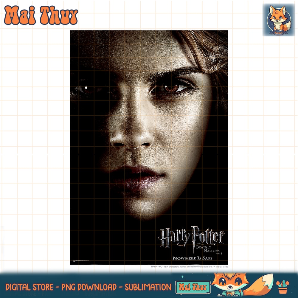Harry Potter Deathly Hallows Hermione Character Poster PNG Download.jpg