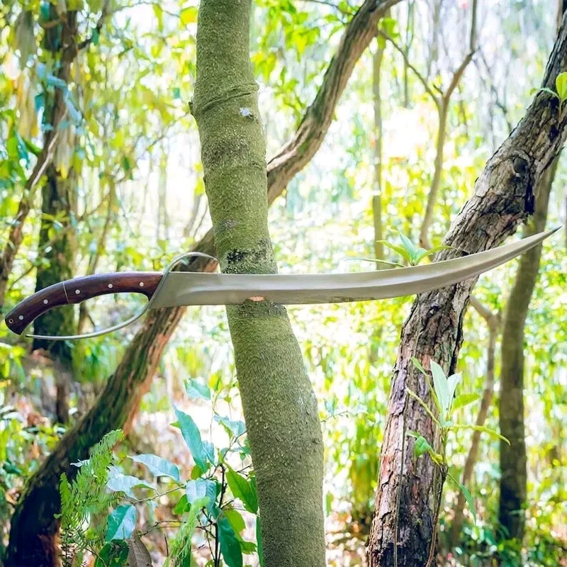 Custom Handmade Carbon Steel Blade Viking Machete Sword Hunting Sword Camping 0