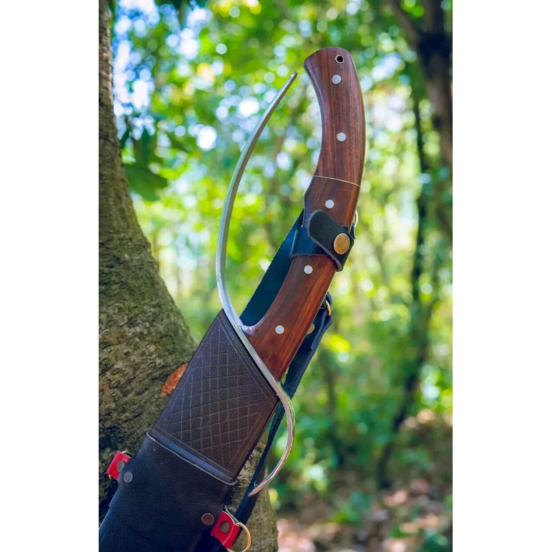 Custom Handmade Carbon Steel Blade Viking Machete Sword Hunting Sword Camping 4