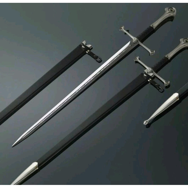 King Aragorns Sword Lord Of The Rings Anduril Narsil Stainless Sword WScabbard 0