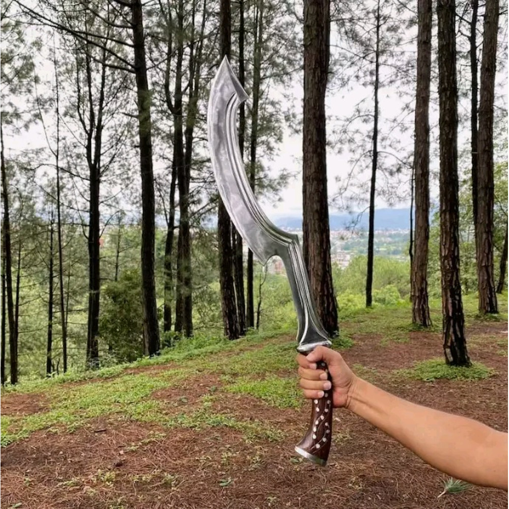 Custom Handmade Carbon Steel Blade Survival Khopesh Sword Hunting Sword Camping 2