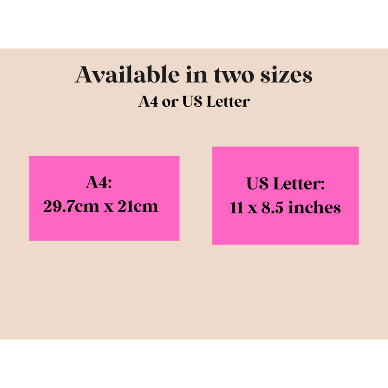 2025 Calendar PDF Printable Digital Download Calendar 2025 Yearly Calendar Wall Calendar Desk Ca