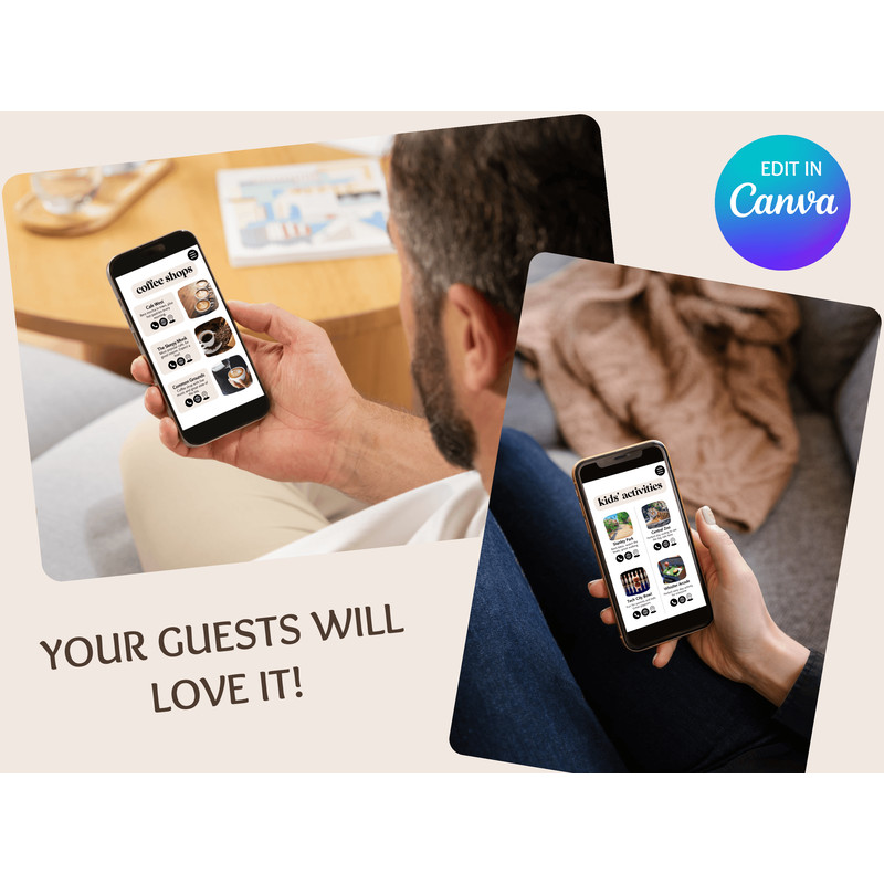 Stylish Airbnb Welcome Book Digital Guest Book Editable Canva Template Airbnb Welcome Book Templ 7