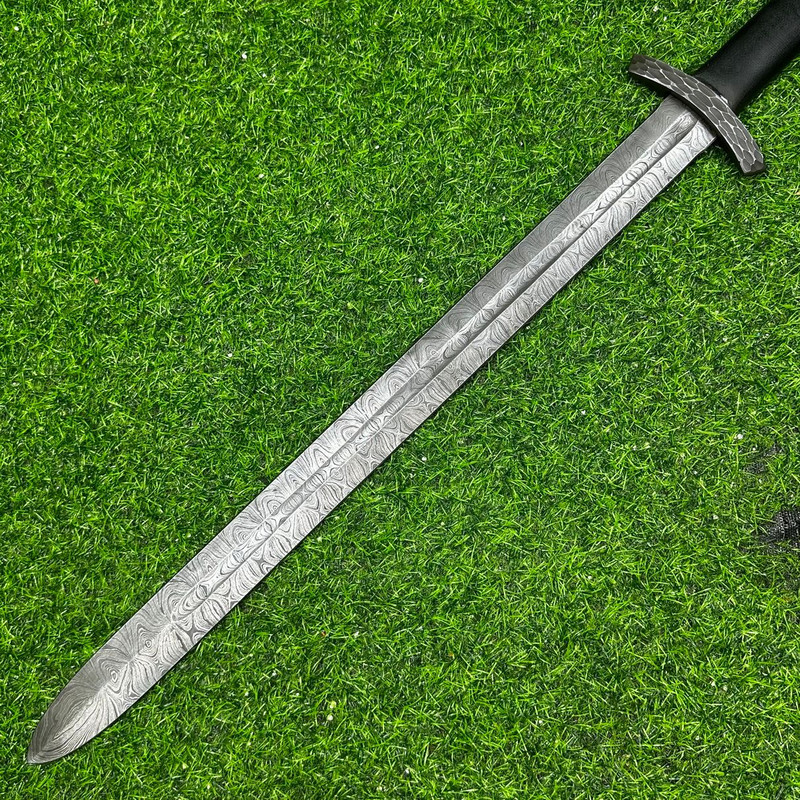 33 Rare Handmade Damascus Double Edge Sword Micarta Handle WSheath Damascus Swords 2