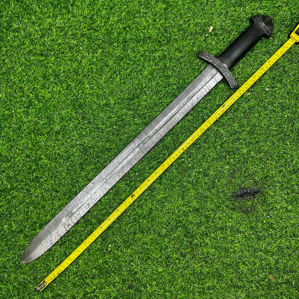 33 Rare Handmade Damascus Double Edge Sword Micarta Handle WSheath Damascus Swords 1