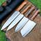 Custom Handmade D2 Steel Blades Kitchen Knife Set Chef Knives Set with Stylish Resin Handle 0