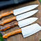 Custom Handmade D2 Steel Blades Kitchen Knife Set Chef Knives Set with Stylish Resin Handle 4