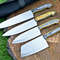 Custom Handmade D2 Steel Blades Kitchen Knife Set Chef Knives Set with Stylish Pakka Wood Handle 1