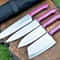 Custom Handmade Kitchen Knife Set Chef Knives Set D2 Steel Blades WStylish Resin Handles 1
