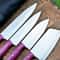 Custom Handmade Kitchen Knife Set Chef Knives Set D2 Steel Blades WStylish Resin Handles 5