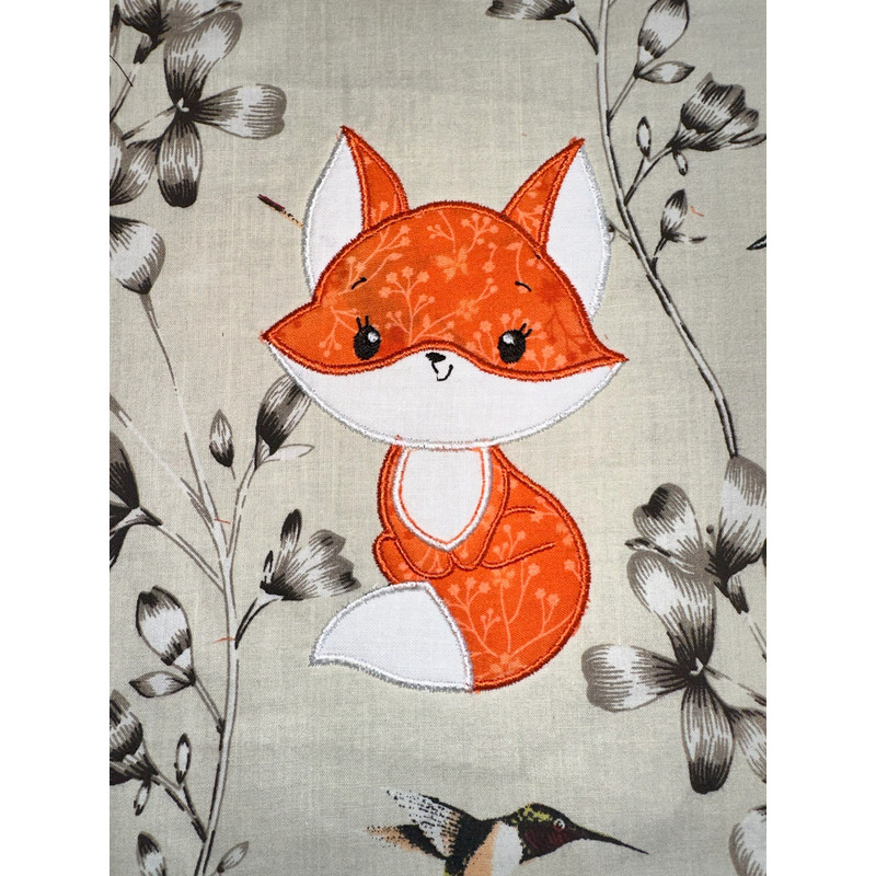 Adorable Fox Applique Machine Embroidery Design 0
