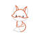 Adorable Fox Applique Machine Embroidery Design 1