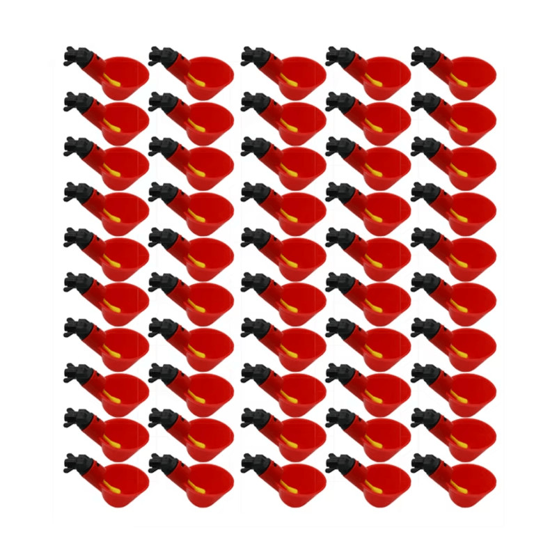 48x Chicken Automatic Watering Cups Drinker Waterer For Duck Quail Hen Poultry Chicken Water Cup 0