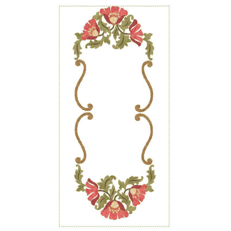 Pattern Applique For Creating A Quilted Table Runner Blooming Symphony In The Format PDF 1