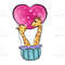Cute Giraffee Couple Valentine Day Sublimation Design 0