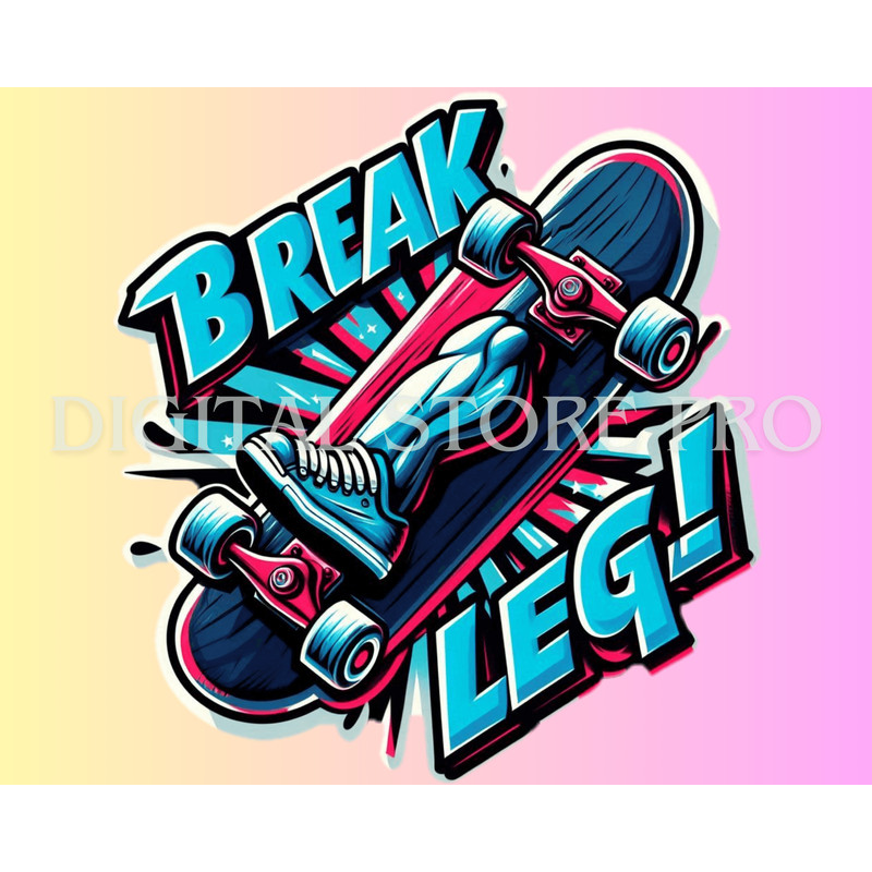 Digital Sticker Break A Leg  Good Luck With A Fun Touch 1