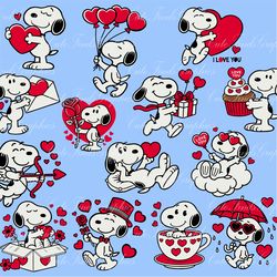 snoopy valentine's day svg , snoopy valentine's day png, snoopy clipart, snoopy svg , digital download, cut files
