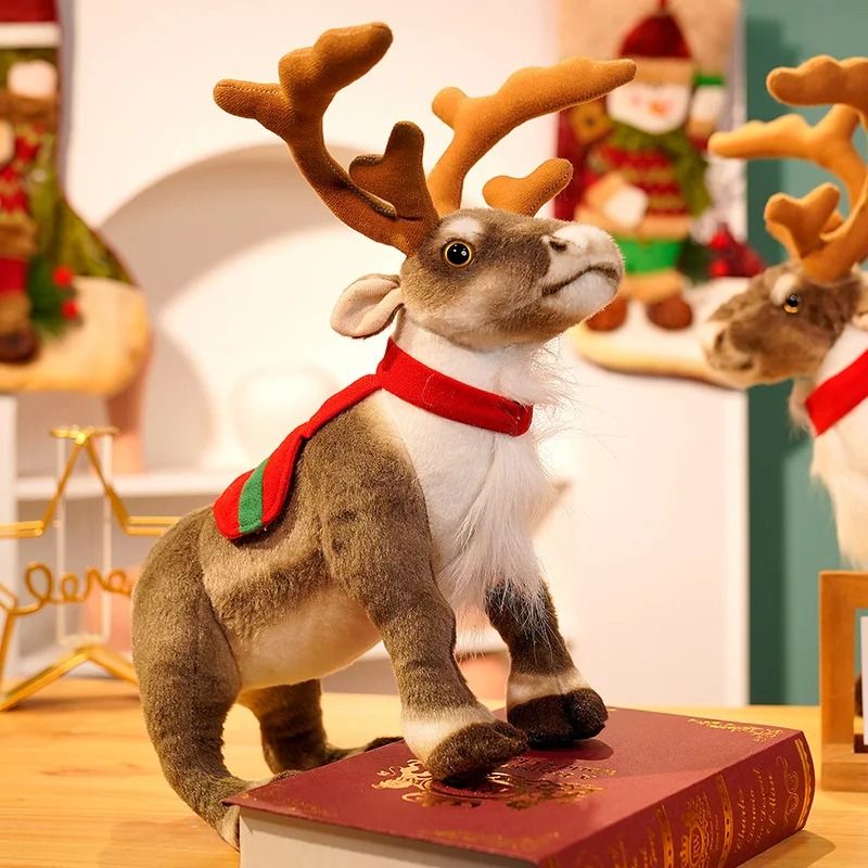 Simulation Reindeer Plush Toy Christmas Deer Plushies Doll 7
