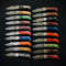 LOT Of 20 Pcs Damascus Steel Hunting Folding Knife Pocket Knives W Sheath 0