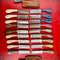 LOT OF 20 6 INCH HANDMADE DAMASCUS STEEL BULL CUTTER SKINNER KNIFE WSHEATH 1