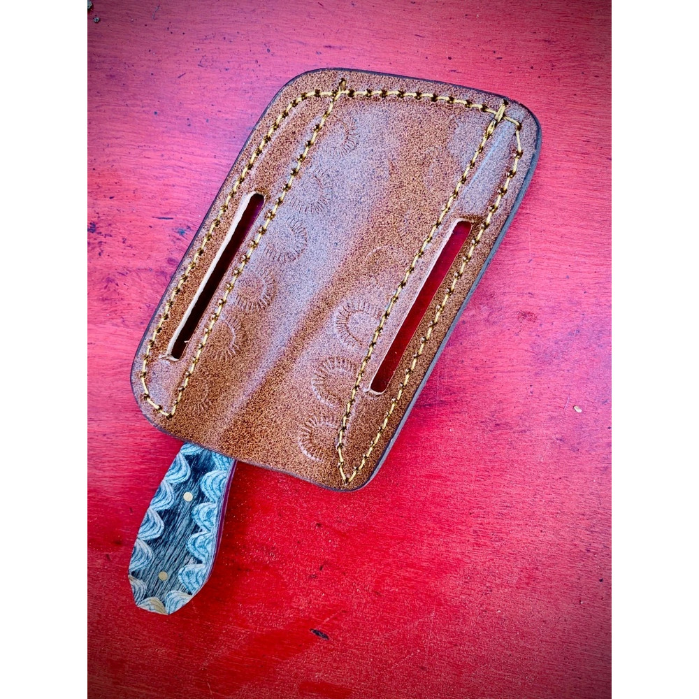 LOT OF 20 6 INCH HANDMADE DAMASCUS STEEL BULL CUTTER SKINNER KNIFE WSHEATH 16