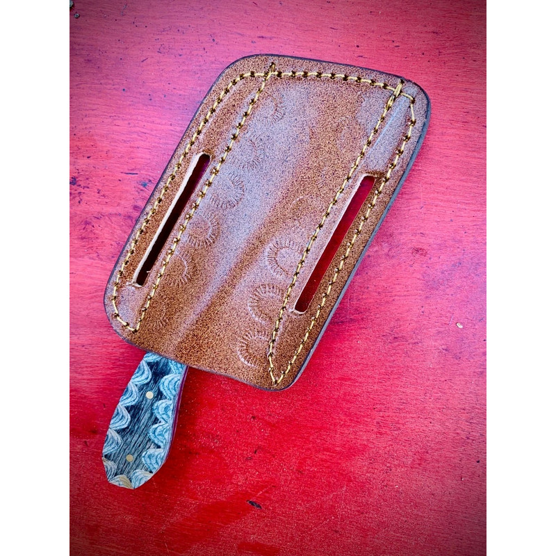 LOT OF 20 6 INCH HANDMADE DAMASCUS STEEL BULL CUTTER SKINNER KNIFE WSHEATH 16