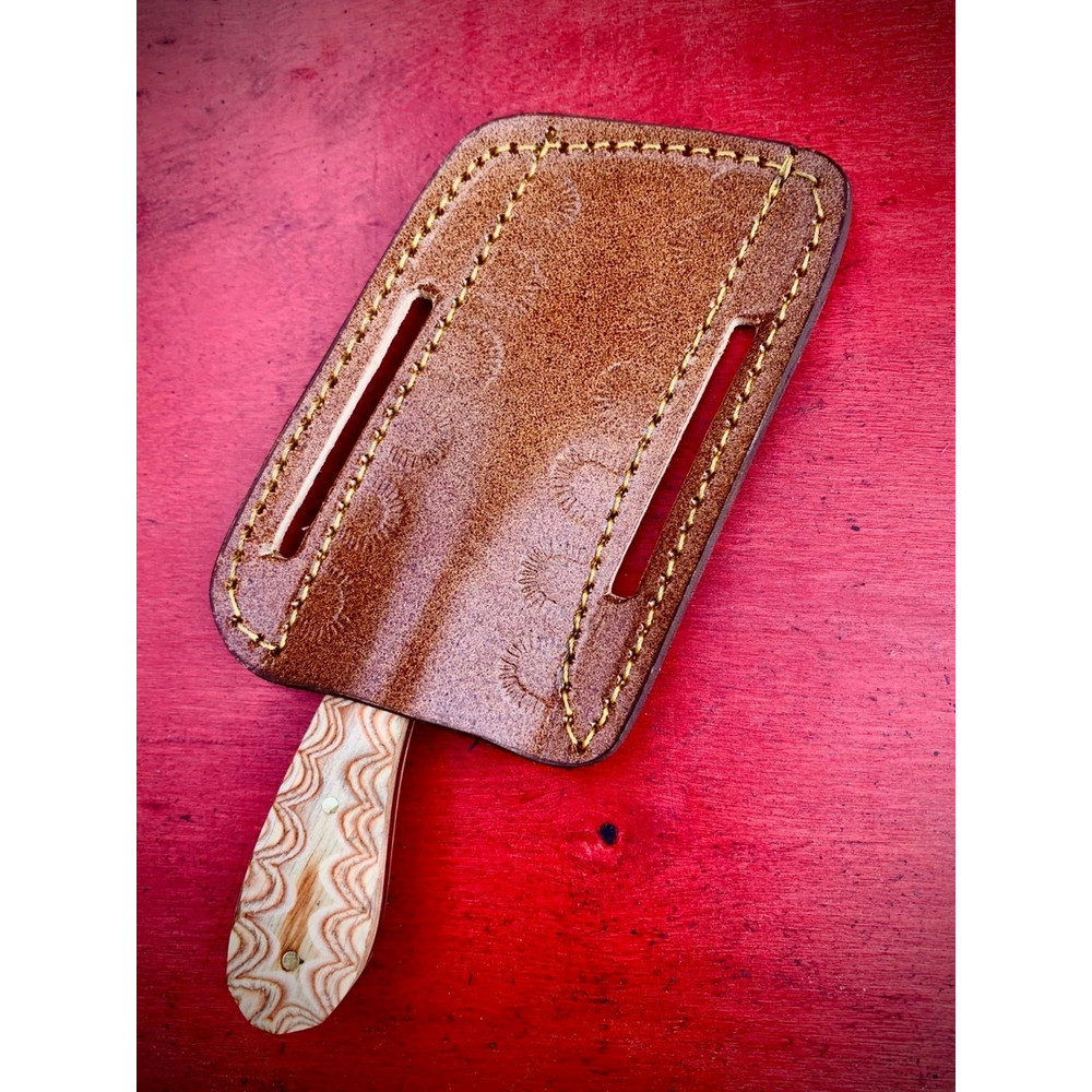 LOT OF 20 6 INCH HANDMADE DAMASCUS STEEL BULL CUTTER SKINNER KNIFE WSHEATH 17