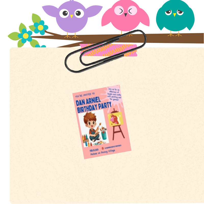 Kids Painting Fun And Play Birthday Invitations 2