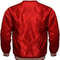 Unisex red satin varsity jacket perfect for casual and sporty outfits