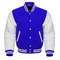 Mens Varsity Jacket with Leather Sleeves and Wool Body Baseball Bomber College Jacket