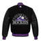 Retro Colorado Rockies letterman jacket wool and leather varsity style