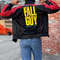 Handmade black and red varsity jacket inspired by Ryan Goslings look in The Fall Guy movie