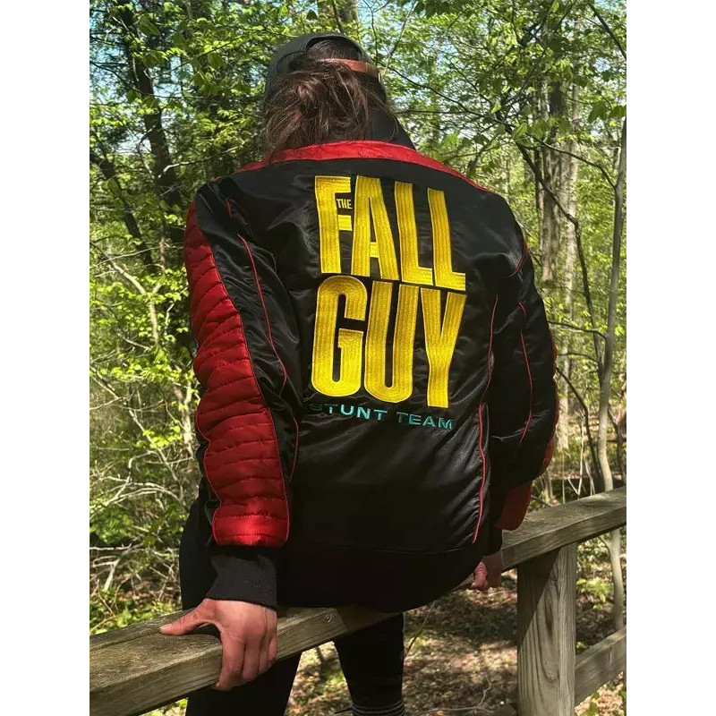 The Fall Guyinspired jacket with red sleeves and black body perfect for casual or cosplay wear